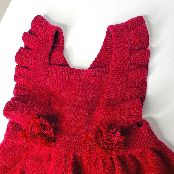 Cashmere 4 Ply Ruffle Romper Adjustable Straps Luxury Cottagecore Bloomers 18-24 - Picture 4 of 15